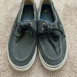 Sperry Men's Charcoal Canvas Boat Shoes